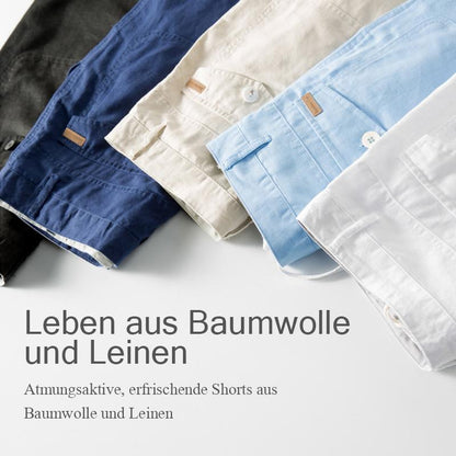 Blaudonau- Herren Shorts aus Leinen & Baumwolle