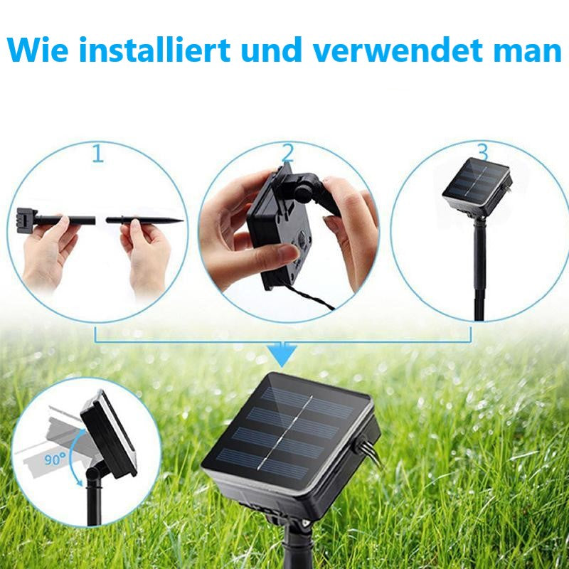 Blaudonau- Solar Rattan LED-Leuchten