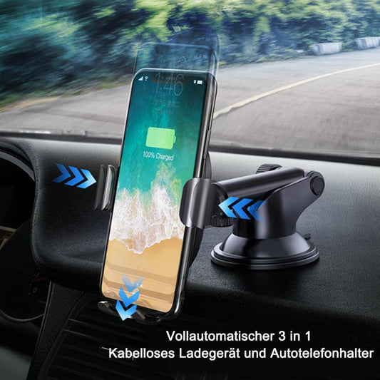 Blaudonau- 3 in 1 Kabelloses Ladegerät und Autotelefonhalter