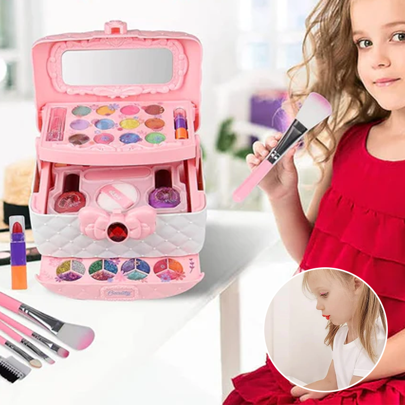 Blaudonau- Waschbares Make-up-Schönheitsset für Kinder