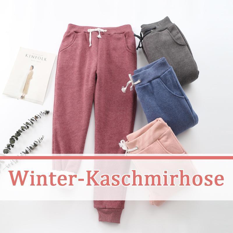 Blaudonau- Damen Lang Dicke Hosen Winter Plüschhose