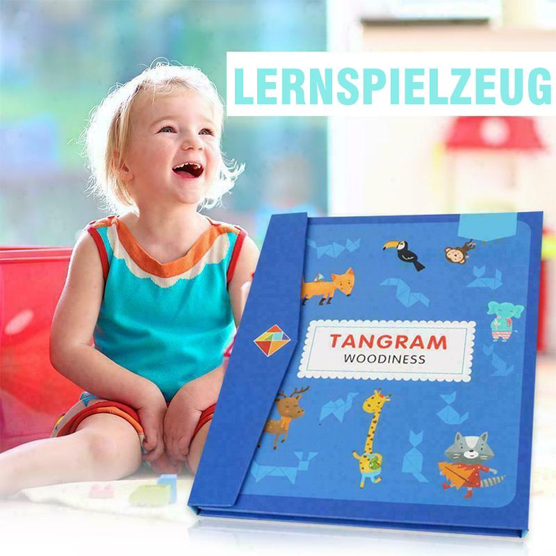 Blaudonau- Holzmuster Tangram Magnetpuzzle