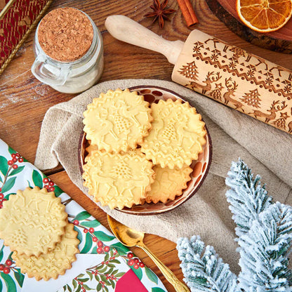 Blaudonau- 🍪Aus Buche geschnitztes Nudelholz