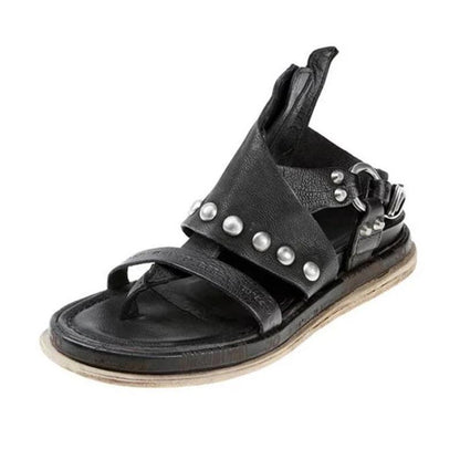 Blaudonau- Damen Summer Punk Sandalen Black