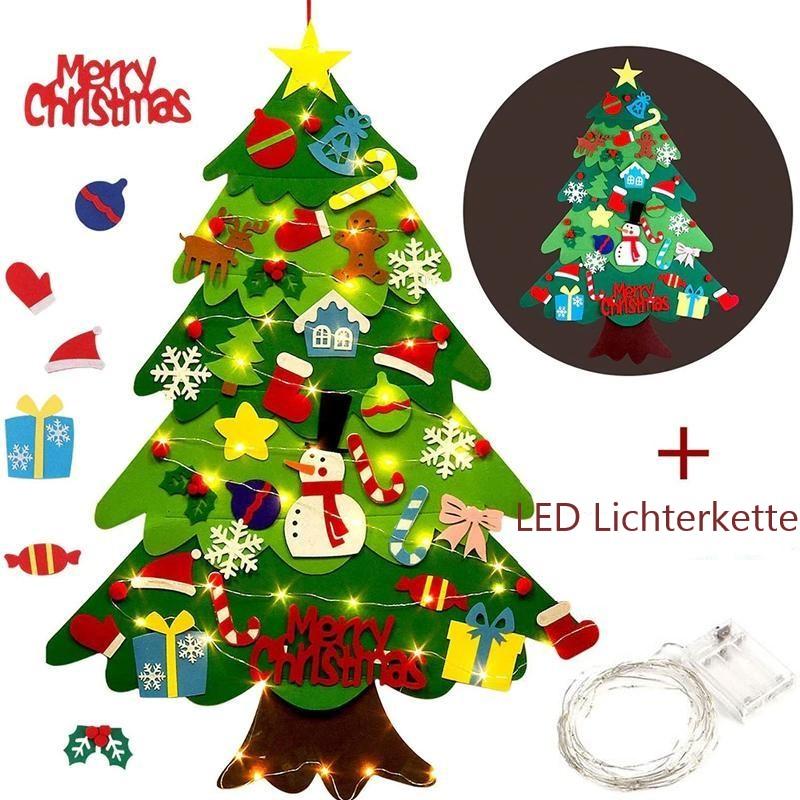 Blaudonau- DIY Filz Weihnachtsbaum (2020 NEU AKTUALISIERT) 1 SET MIT 1 STÜCK LED