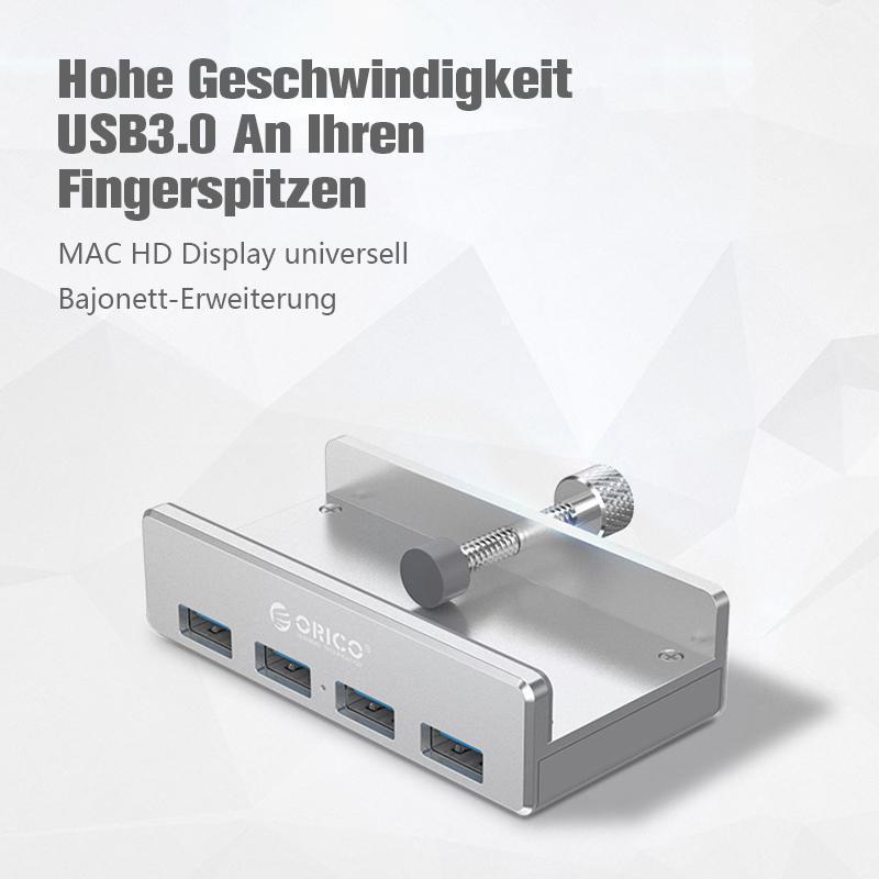 Blaudonau- Anbaubarer USB 3.0-Adapter-Hub auf der Schreibtischseite