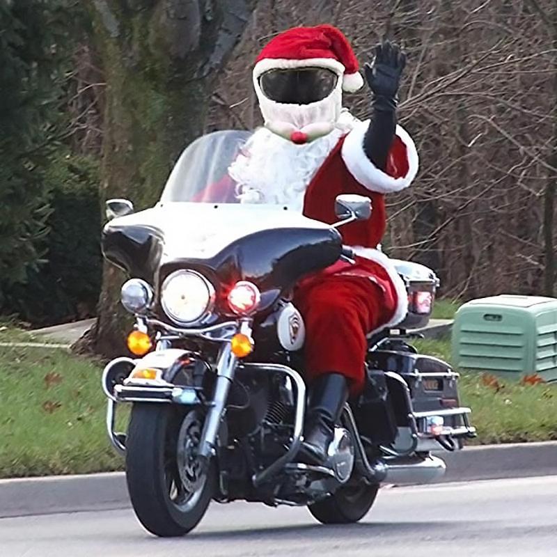 Blaudonau- Weihnachtsmann Motorradhelm Protektor