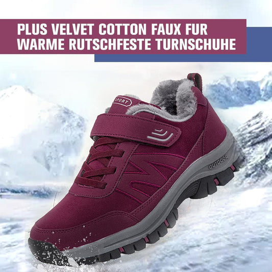 Blaudonau- Plus Velvet Cotton Faux Fur Warme rutschfeste Turnschuhe