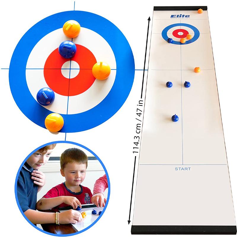 Blaudonau- Mini-Tisch-Curling-Bälle