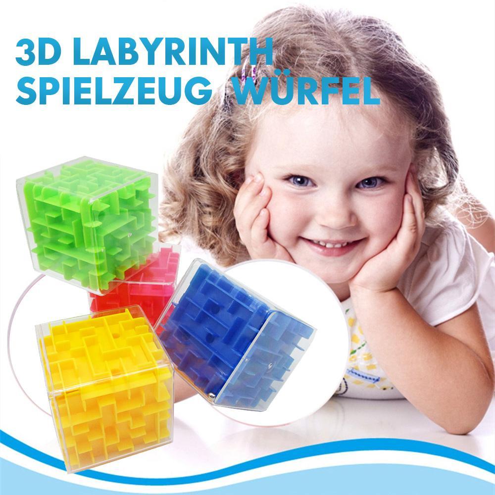 Blaudonau- 3D Würfel Puzzle Labyrinth Spielzeug (zufällige Farbe)