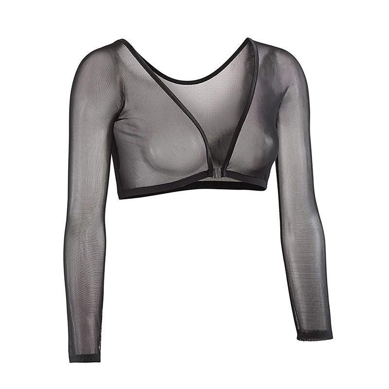 Blaudonau- Damen Nahtlose Arm Shaper Mesh Shaping Unterwäsche schwarz