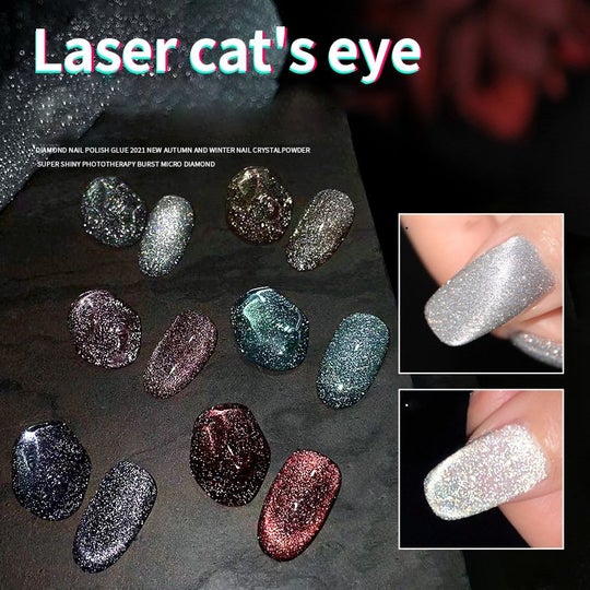 Blaudonau- Laser Diamant Katzenaugen Nagellack