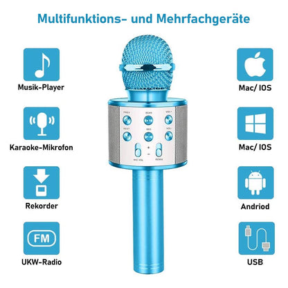 Blaudonau- Drahtloses tragbares Bluetooth Mikrofon