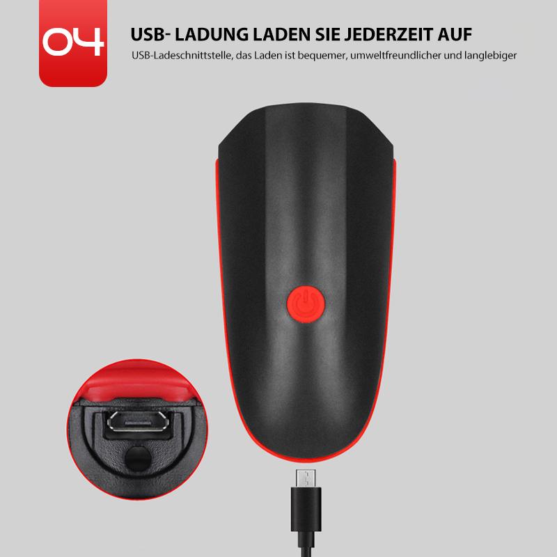 Blaudonau- 2- in- 1 Fahrrad USB Horn Frontleuchte