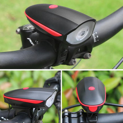 Blaudonau- 2- in- 1 Fahrrad USB Horn Frontleuchte