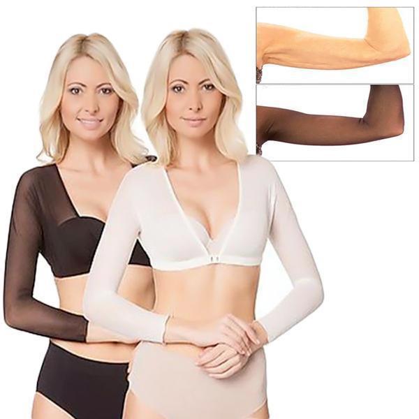 Blaudonau- Damen Nahtlose Arm Shaper Mesh Shaping Unterwäsche