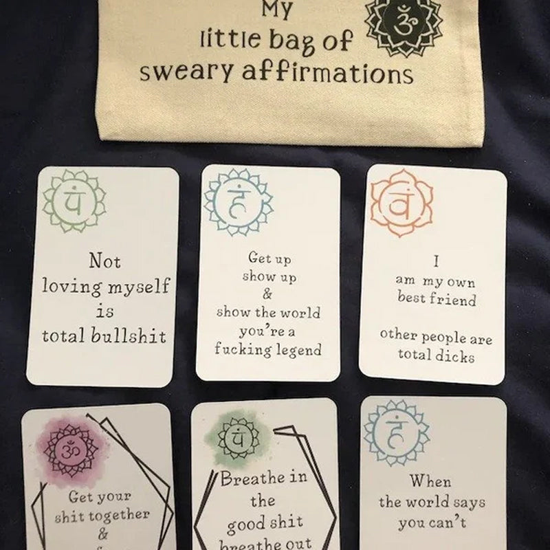 Blaudonau- 🎁Lustiges Affirmationskarten-Geschenk aus beschichtetem Papier (Set mit 16 Stück)