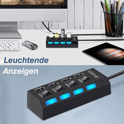 Blaudonau- Hochgeschwindigkeits-USB-Hub mit mehreren Anschlüssen