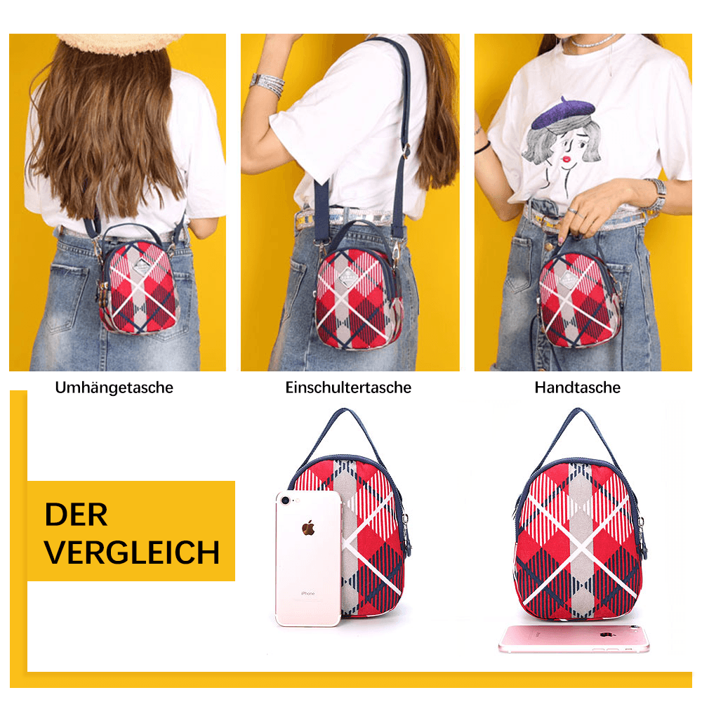 Blaudonau- MINI Damen Reißverschluss- Tasche