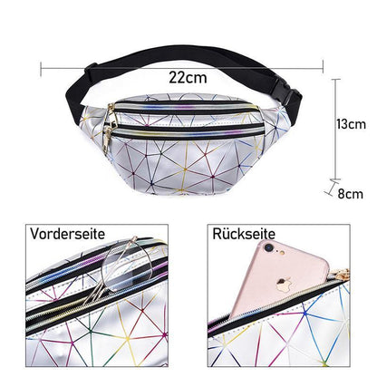 Blaudonau- Geometrische Rhombus Laser wasserdichte Brusttasche