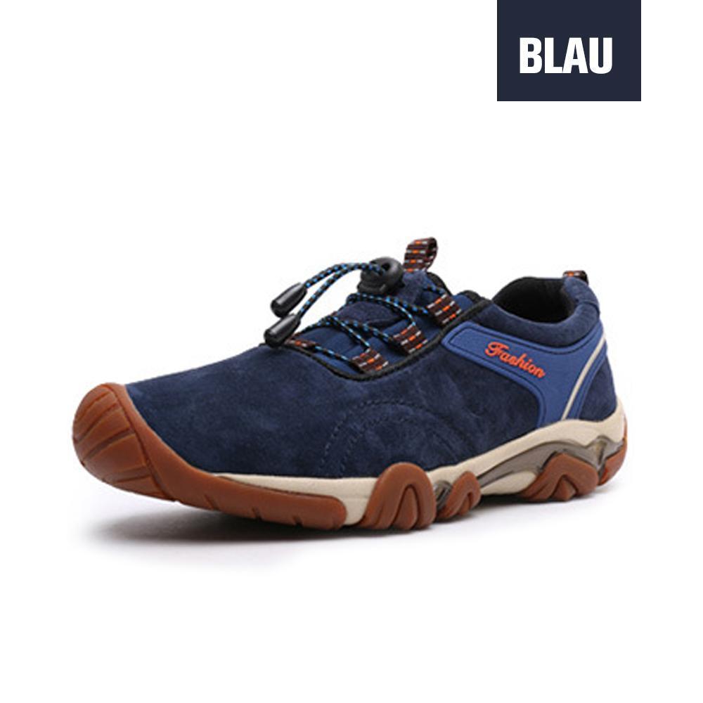 Blaudonau- Herren Leder Outdoor Rutschfeste Wanderschuhe