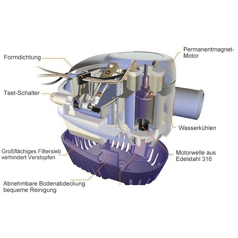 Blaudonau- Automatische Boot-Tauchpumpe-Bilgepumpe