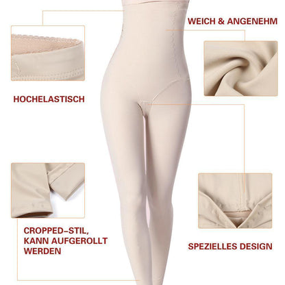 Blaudonau- Damen Shapewear Leggings mit Bein Taillenformer Shaper