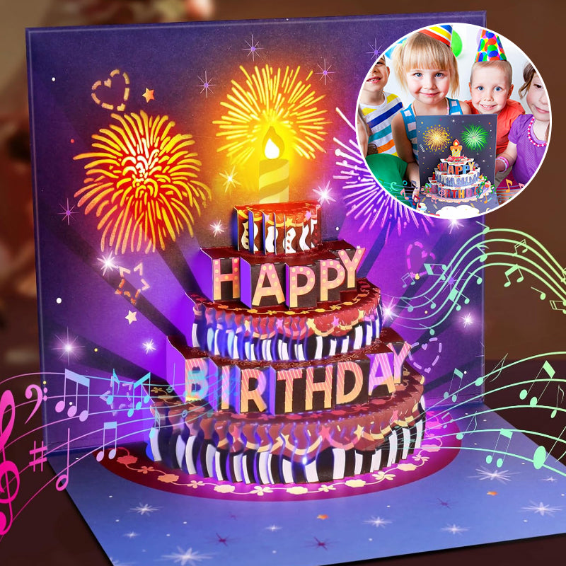 Blaudonau- Pop up Happy Birthday Card