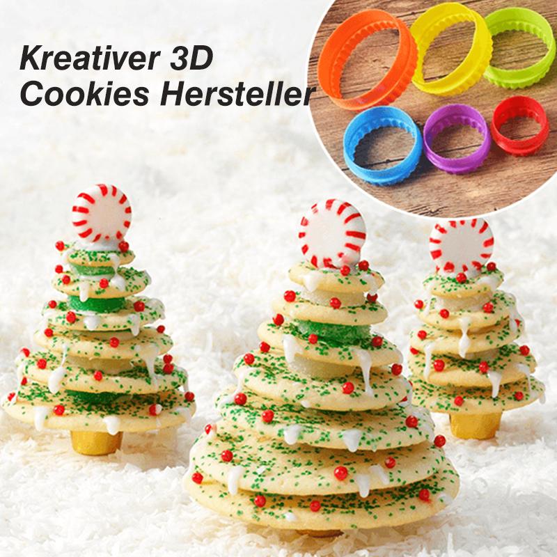 Blaudonau- Multi-Größe Kreativer 3D Cookies Hersteller, 5- Set