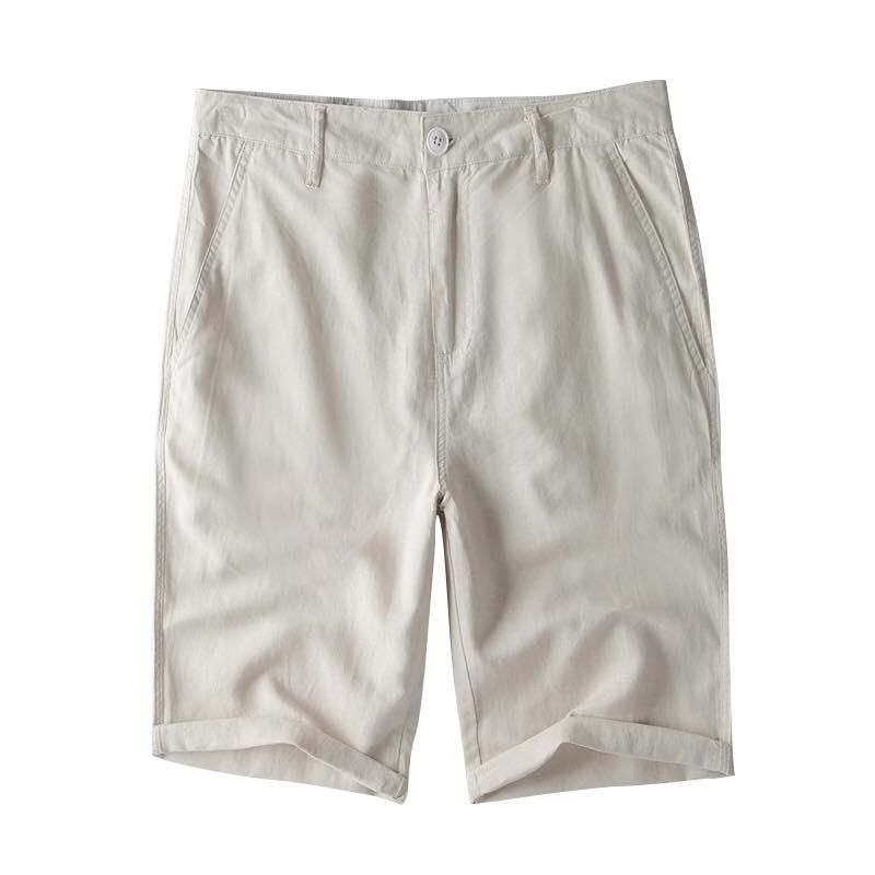 Blaudonau- Herren Shorts aus Leinen & Baumwolle Khaki