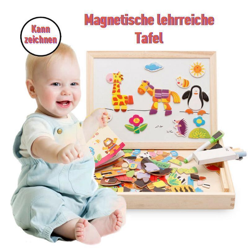 Blaudonau- Kinder Lehrreiche Tafel Holz Puzzlespiel