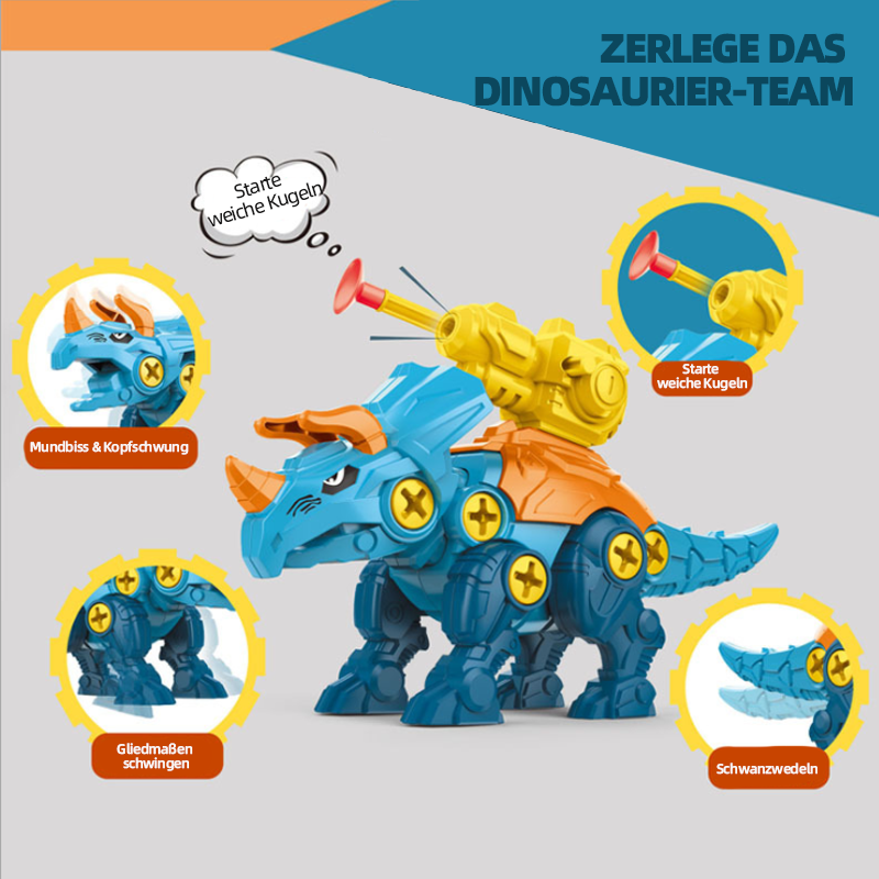 Blaudonau- DIY Dinosaurier Spielzeug Bausatz Triceratops