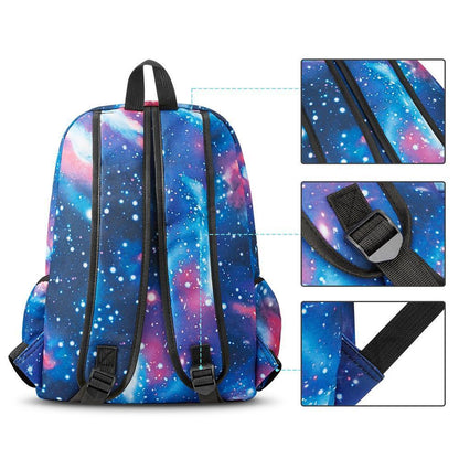 Blaudonau- Galaxy Rucksack Unisex Schulrucksack-nette Tasche