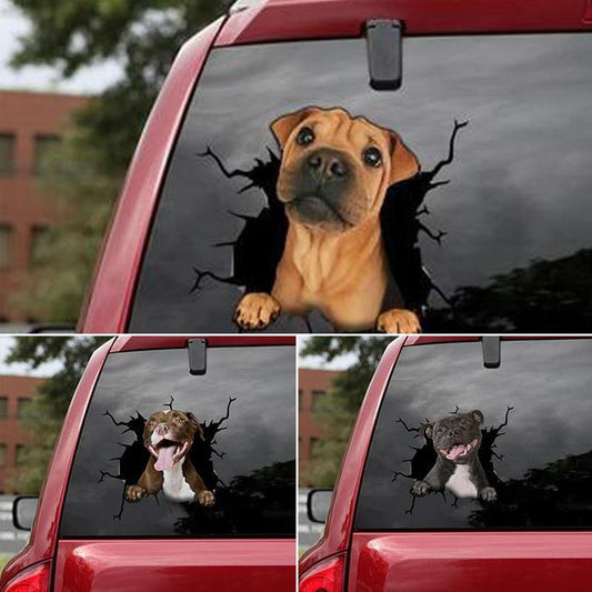 Blaudonau- Auto Fenster Hund Aufkleber