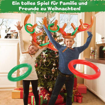 Blaudonau- Weihnachtsren-Geweih Ringe-Werfen Spielzeug