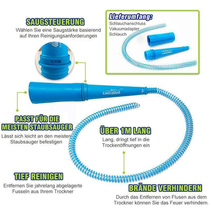 Blaudonau- Vent-Staubsaugerschlauch für Waschmaschine und Trockner, Fusseln entfernen