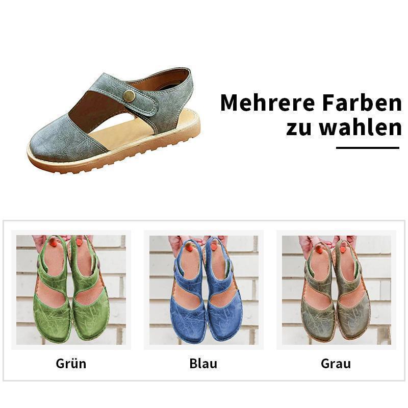 Blaudonau- Vintage & Weiche Klett Mary Jane Sandalen