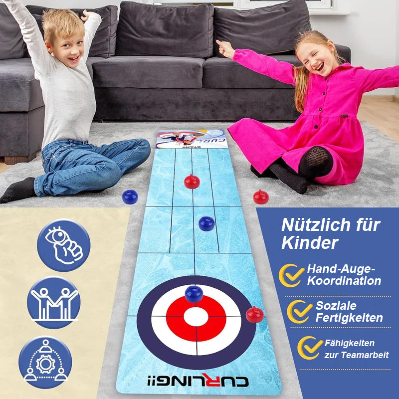 Blaudonau- Brettspiel Curling Spielset