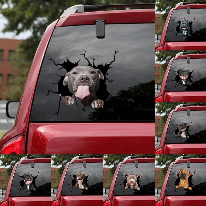 Blaudonau- Auto Fenster Hund Aufkleber