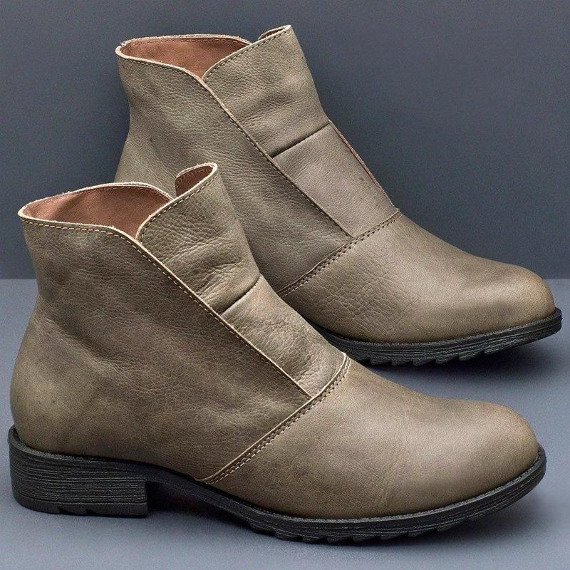 Blaudonau- Damen Modische Stiefel Schuhe Grün