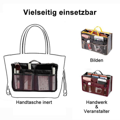 Blaudonau- Frauen Tasche praktische Handtasche Geldbörse Nylon Dual Organizer Insert Cosmetic Lagerung