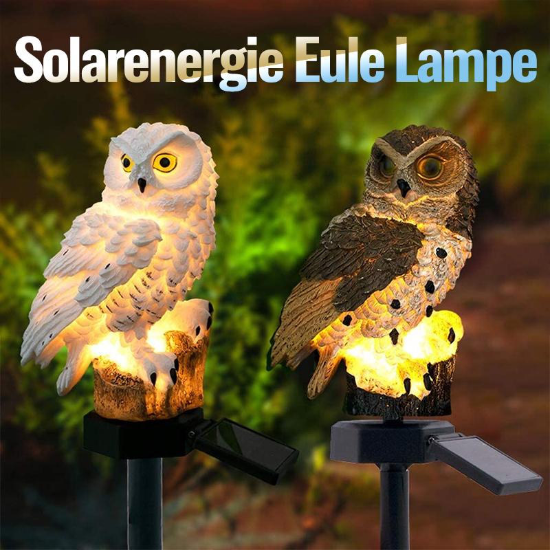 Blaudonau- Solarenergie Eule Lampe