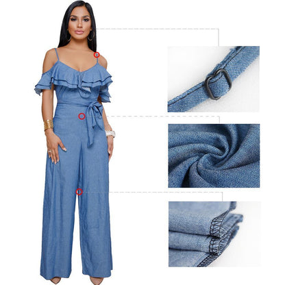 Blaudonau- Sexy Damen Jumpsuit