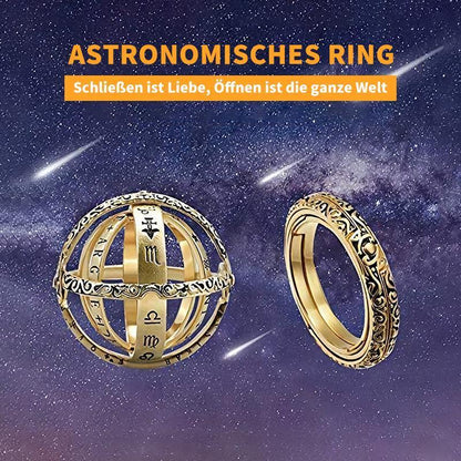 Blaudonau- Astronomisches Ring - Schließen ist Liebe, Öffnen ist die ganze Welt Silber 9#