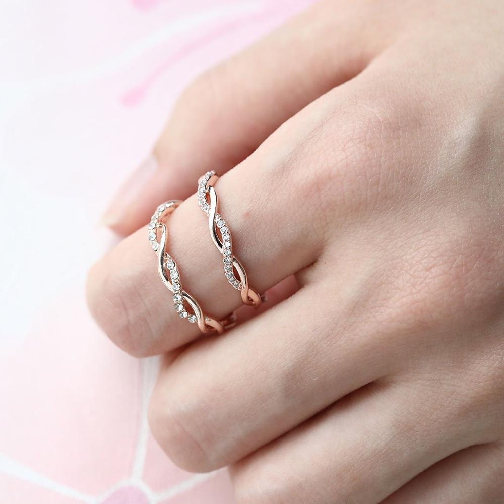 Blaudonau- Verdrehen-Ring，Twist-Ring，Diamant-Ring