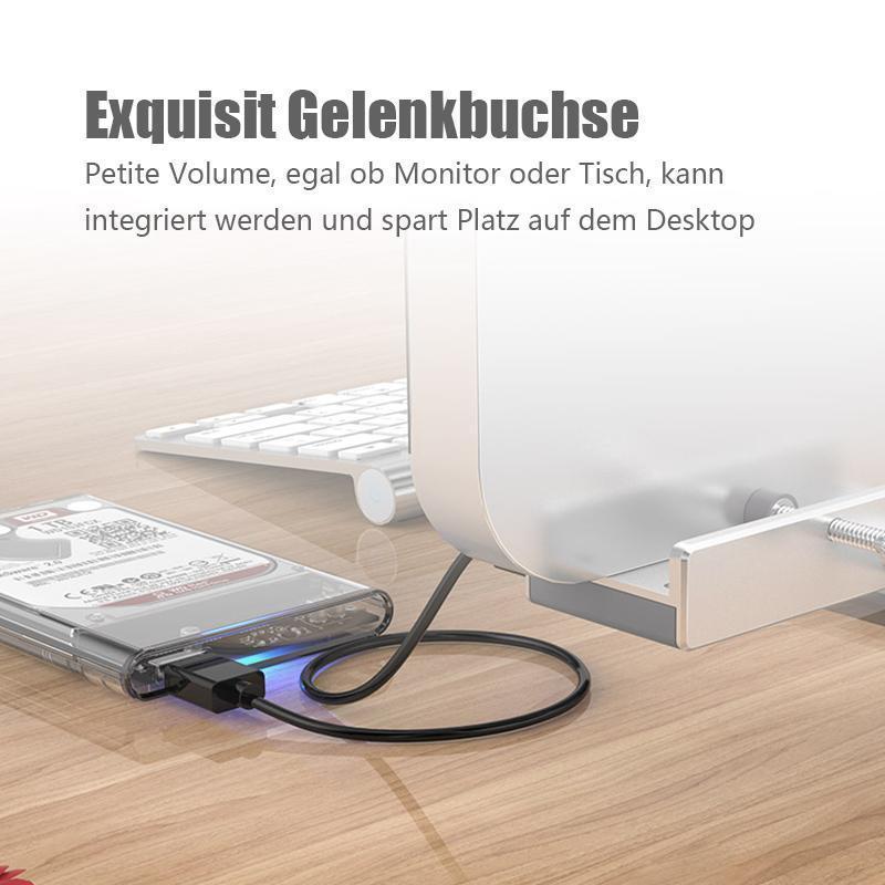 Blaudonau- Anbaubarer USB 3.0-Adapter-Hub auf der Schreibtischseite