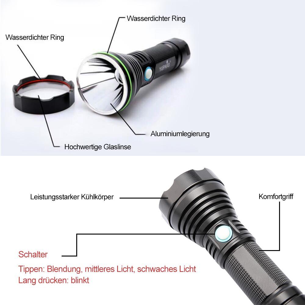 Blaudonau- Hochleistungs-LED-Taschenlampe