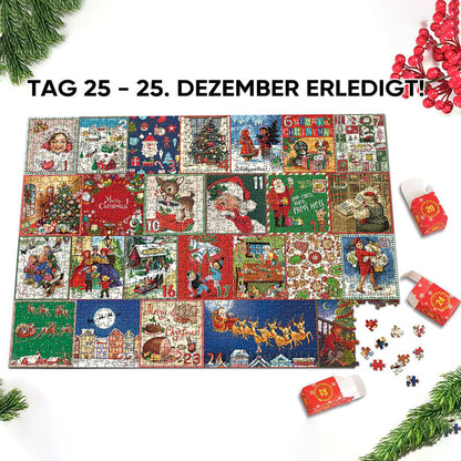 Blaudonau- Weihnachts-Adventskalender-Puzzle 1000teilig