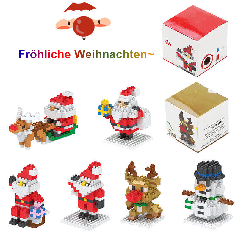 Blaudonau- Weihnachten Kreatives 3D-Baustein-Spielzeug