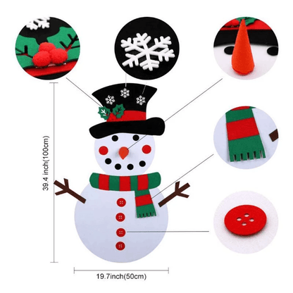 Blaudonau- DIY Filz Weihnachten Schneemann Set